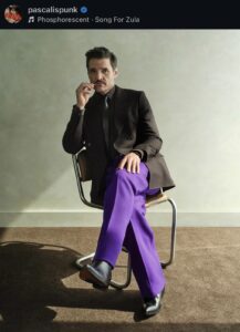 Screenshot of Pedro Pascal's Instagram post