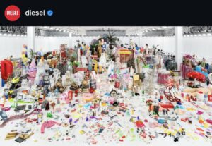 Diesel's set design at Milan Fashion Week Fall 2026