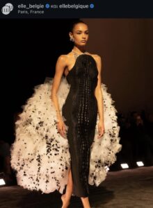 Instagram screenshot of a runway moment from Schiaparelli's couture SS26 show