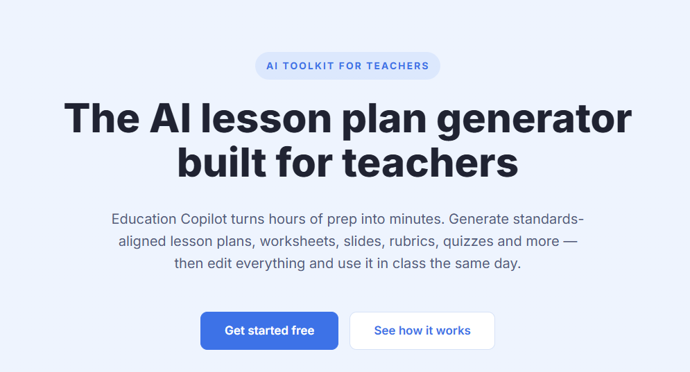 AI tools for lesson pans