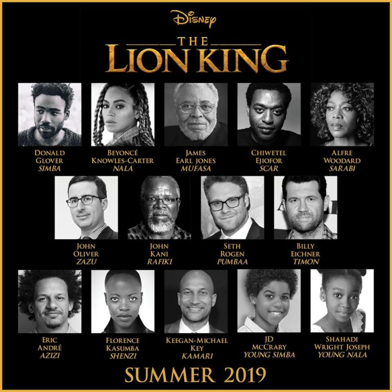 Donald Glover and Beyonce have been cast in The Lion King remake