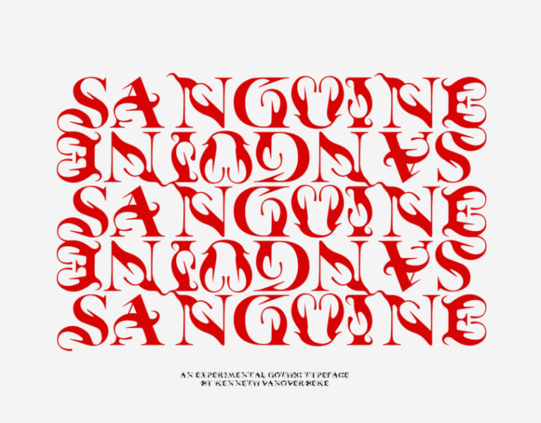 Sanguine Typeface by Kenneth Vanoverbeke
