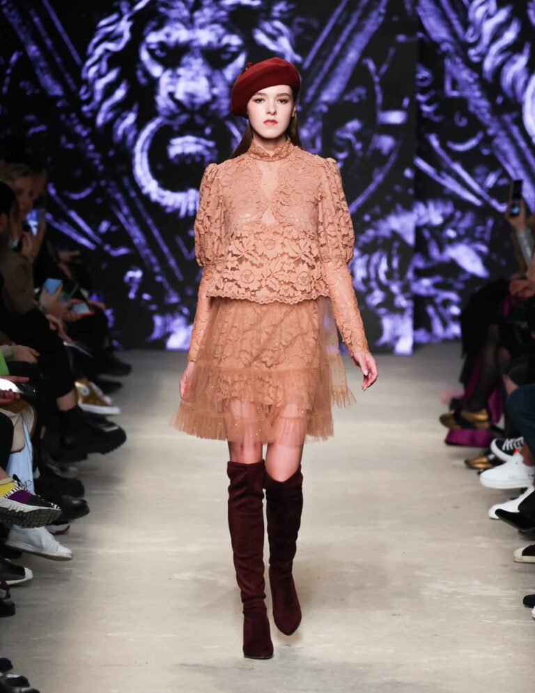 Julia Dalakian at Mercedes-Benz Fashion Week Russia