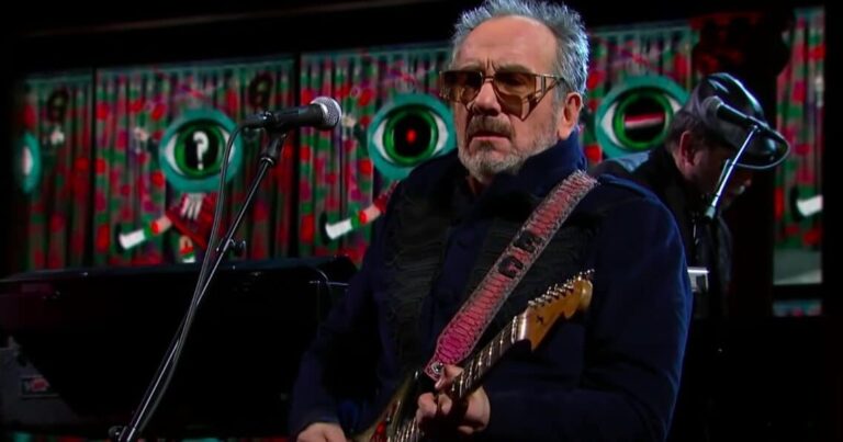 Watch Elvis Costello Perform ‘Farewell, OK’ and ‘Magnificent Hurt’ on ‘Colbert’