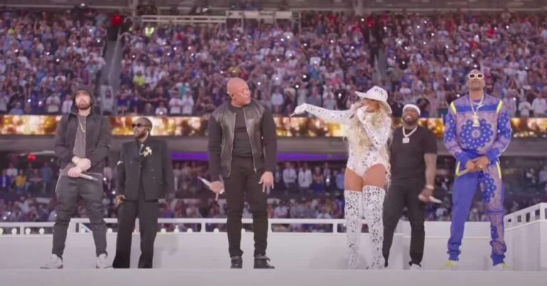 Watch Dr. Dre, Eminem, Kendrick Lamar, Mary J. Blige, and Snoop Dogg Perform at the Super Bowl 2022 Halftime Show