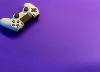 white and black game controller