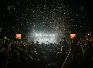 people gathering on concert field