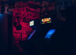 two arcade cabinets