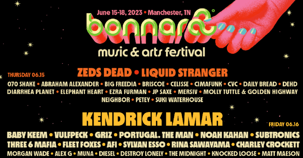 Bonnaroo 2023 Lineup Kendrick Lamar, Foo Fighters, Paramore, and More