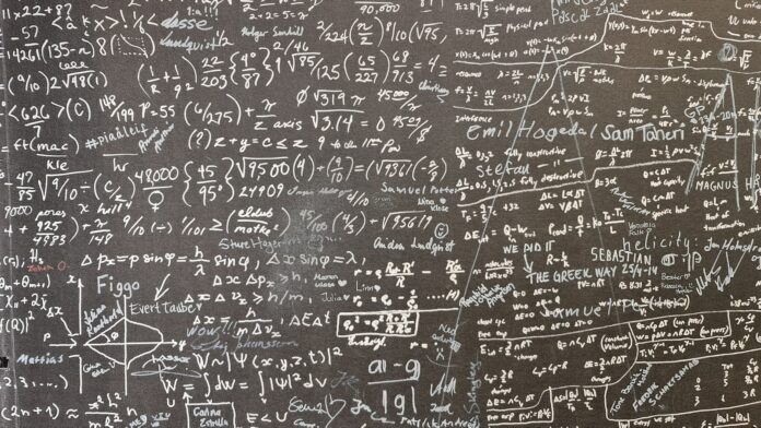 a blackboard with a lot of writing on it