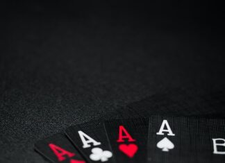 black and white playing cards