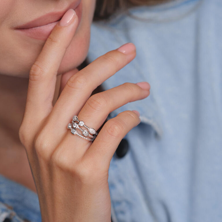 How to Make a Statement with a Silver-Beaded Ring