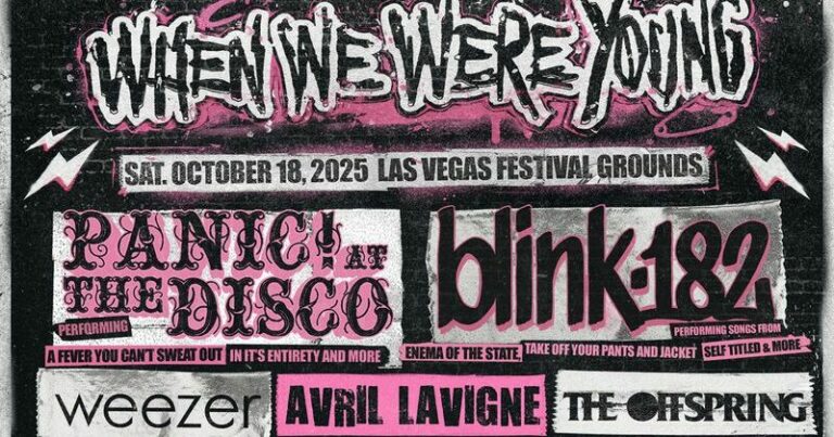 When We Were Young 2025 Lineup: Panic! at the Disco, blink-182, Weezer, and More