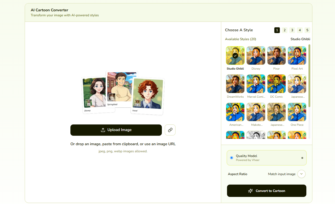 AI tools for cartoon images