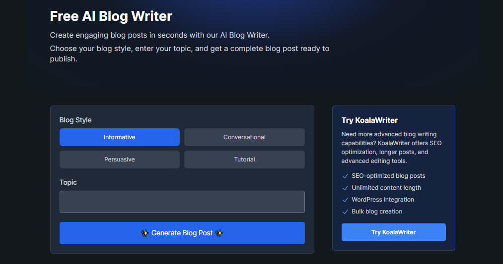 AI tools for blogging