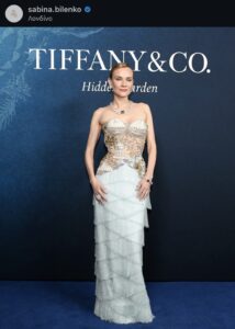 Diane Kruger in Sabina Bilenko at the Tiffany & Co. Blue Book carpet