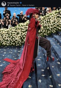 Teyana Taylor at the 2025 Met Gala dressed by Ruth E. Carter