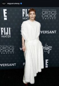 Instagram screenshot of Britt Lower at the Critics Choice Awards