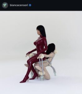 Screenshot from Bianca Censori's Instagram post