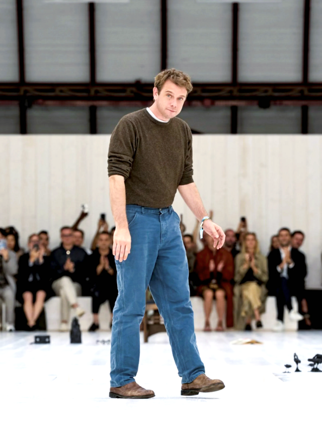 Jonathan Anderson at the end of a Loewe show
