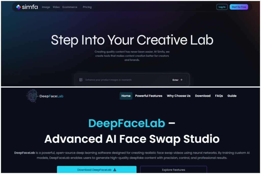 Simfa vs DeepFaceLab