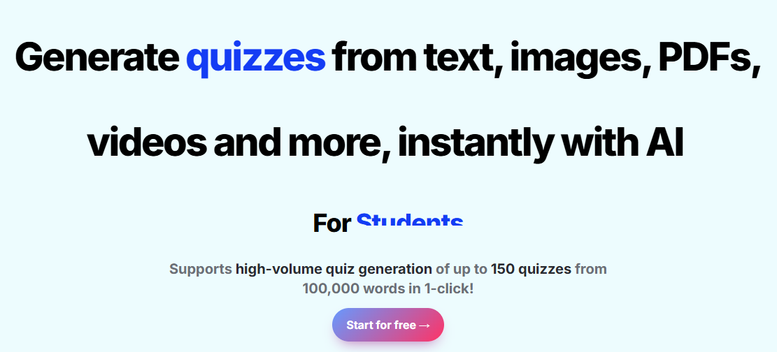 AI tools for creating quizzes