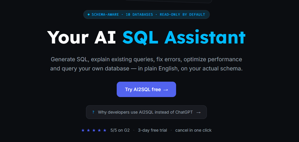 AI tools for writing SQL