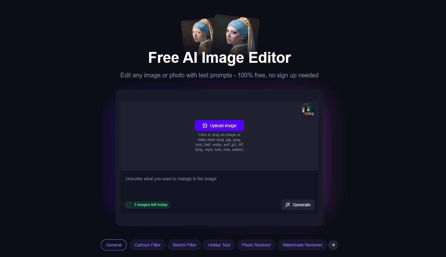 AI image editing tools