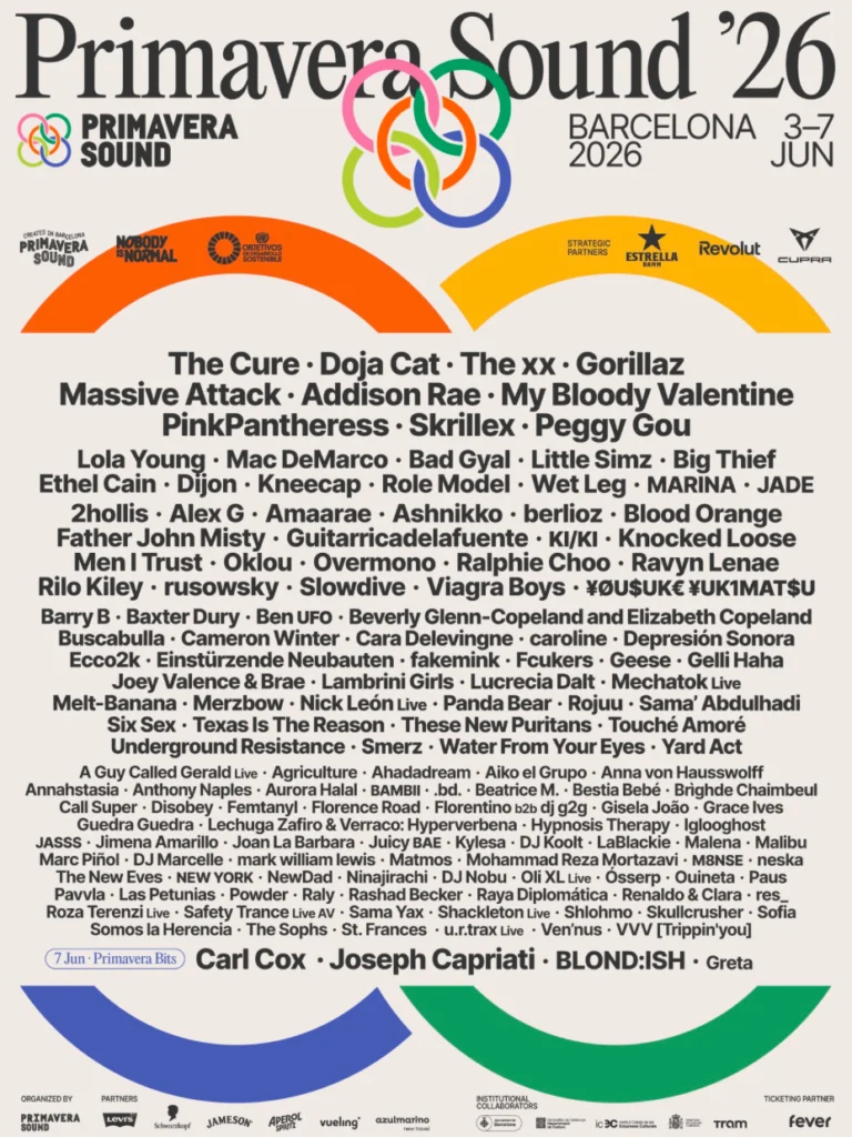 Primavera Sound Barcelona 2026 Lineup Announced: The Cure, The xx, Doja Cat, and More – Our Culture